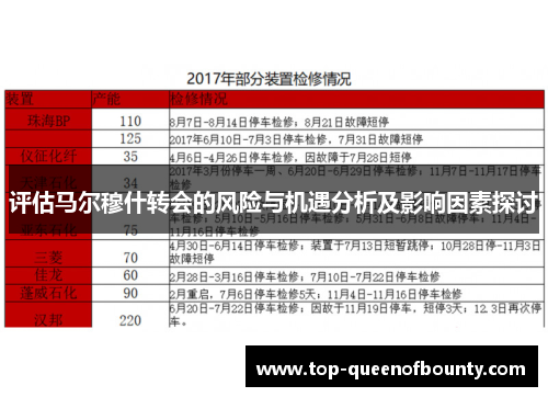 评估马尔穆什转会的风险与机遇分析及影响因素探讨 评估马尔穆什转会的风险与机遇分析及影响因素探讨